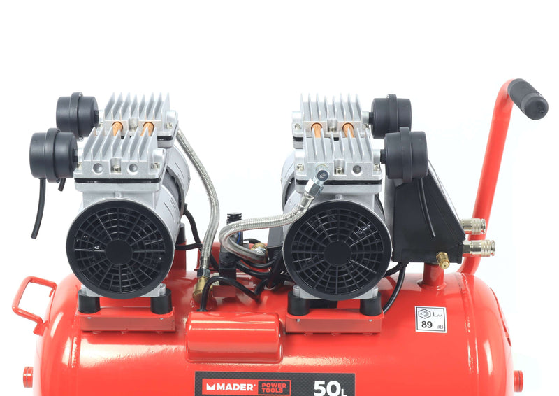 Compressor de Ar Monobloco, 50L, 4HP, 4 Cabeças - 2 Motores, LCD