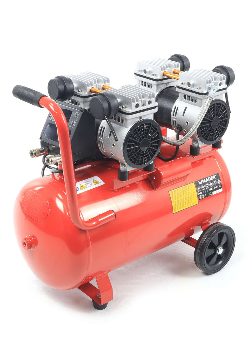 Compressor de Ar Monobloco, 50L, 4HP, 4 Cabeças - 2 Motores, LCD