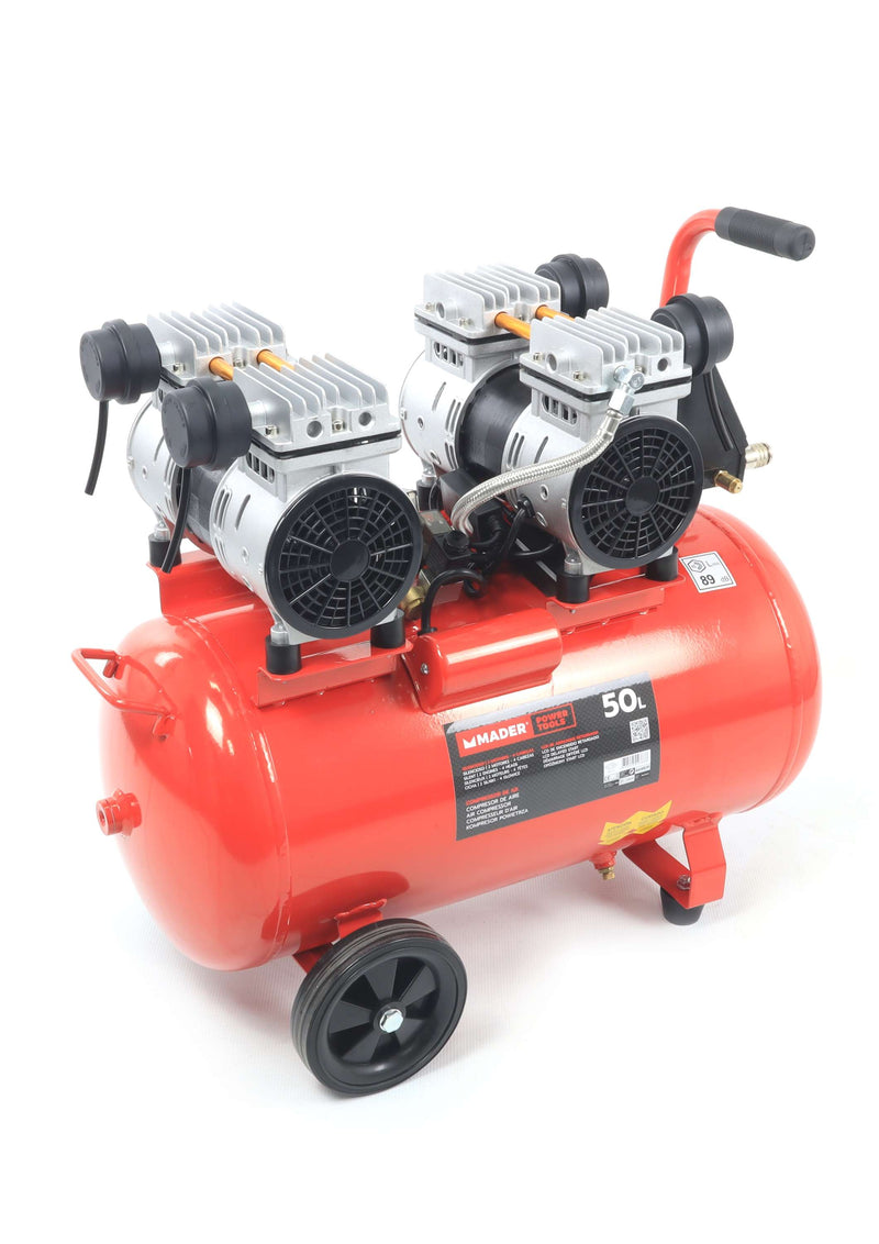 Compressor de Ar Monobloco, 50L, 4HP, 4 Cabeças - 2 Motores, LCD