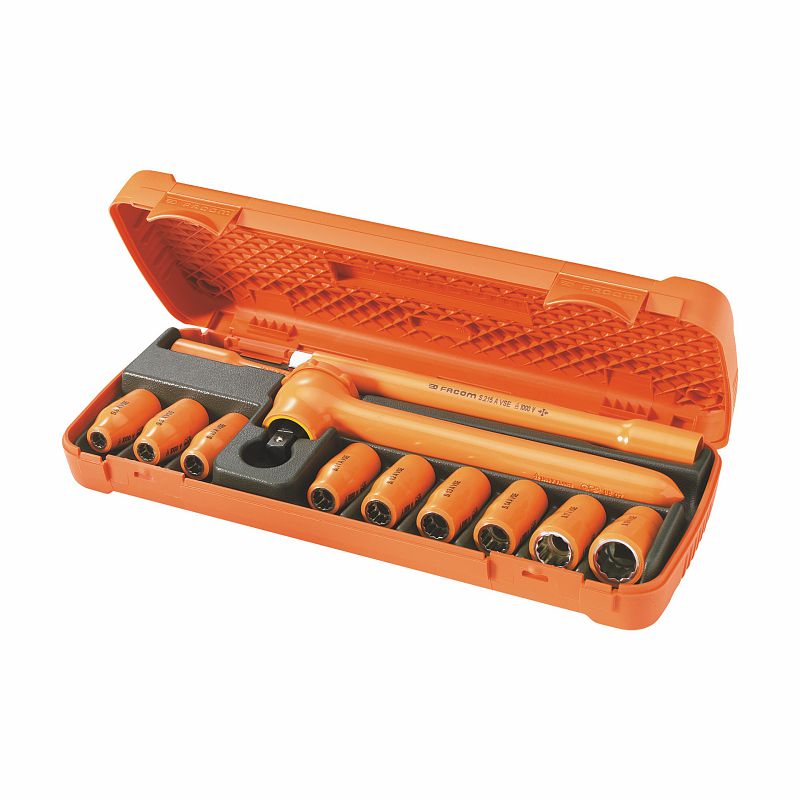 USAG (098 S12 1/2) Sortido com tomadas bi-hexagonais em caixa de ABS - 1000 V (12 unidades)