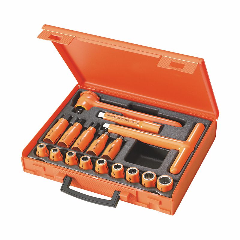 USAG (098 S17 1/2) Surtido con vasos bihexagonales en estuche de ABS - 1000 V (17 uds.)