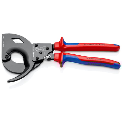 Cortador de cabos Knipex (95 32 320) (princípio de roquete, 3 fases)