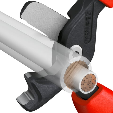 Knipex (95 12 225) StepCut XL Cable shears with step cut