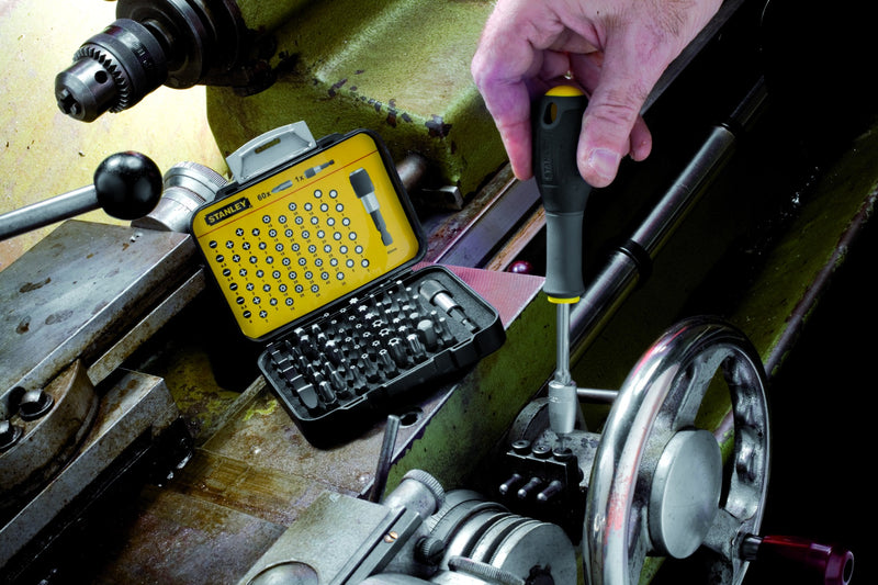 Stanley (1-13-902) Conjunto de aparafusadora sextavada mista FATMAX de 25 mm - SL, PH, PZ, T, TT (61 peças)