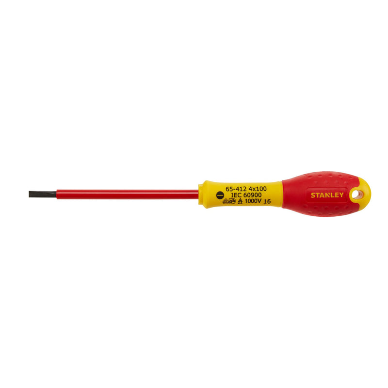 Stanley (1-65-412) FATMAX 4mm x 100mm Insulated Slotted Screwdriver