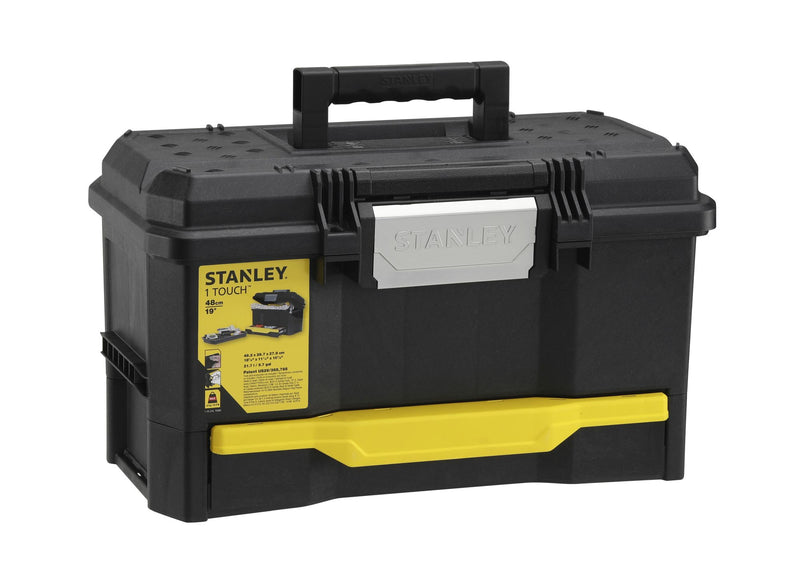 Stanley (1-70-316) Caja de herramientas de un solo toque de 19 pulgadas con cajón