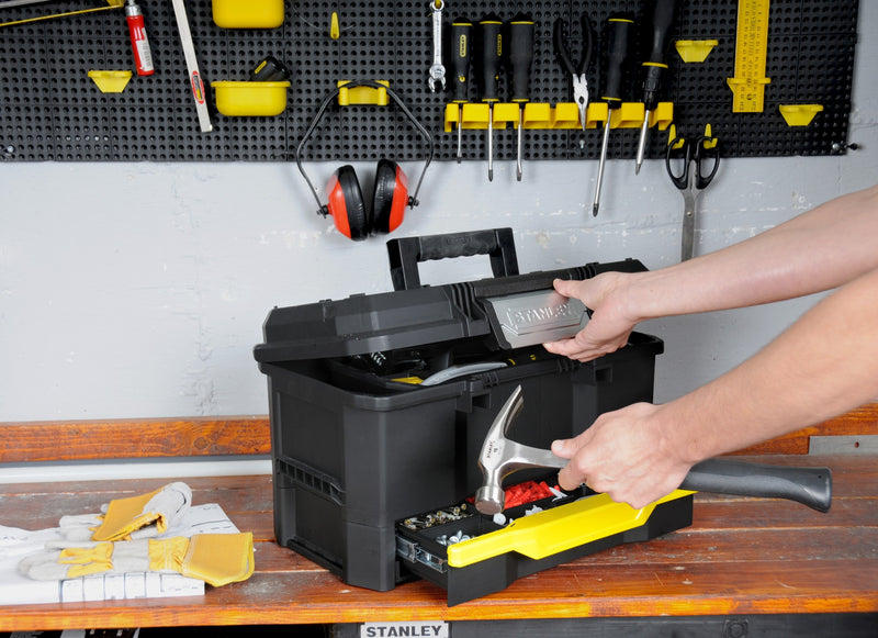 Stanley (1-70-316) Caja de herramientas de un solo toque de 19 pulgadas con cajón