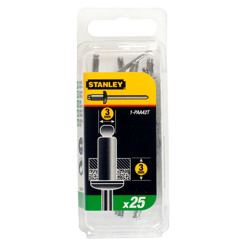 Stanley (1-PAA42T) 3mm x 3mm Aluminum Rivets (25 Pk)