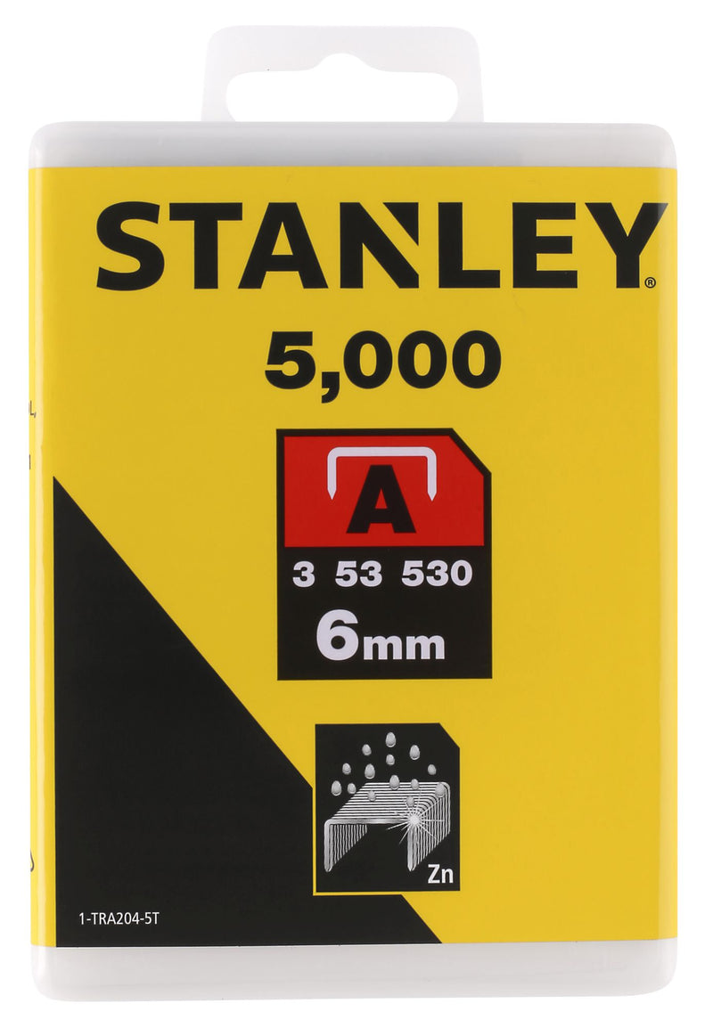 Stanley (1-TRA204-5T) 6mm Light Duty Staples (5000 Pk)