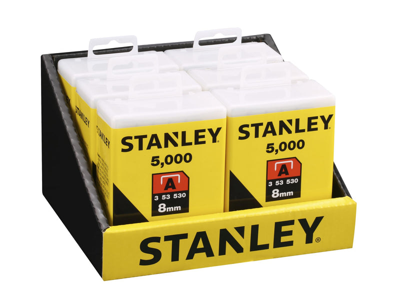 Grapas Stanley (1-TRA205-5T) de 8 mm para trabajos ligeros (paquete de 5000)