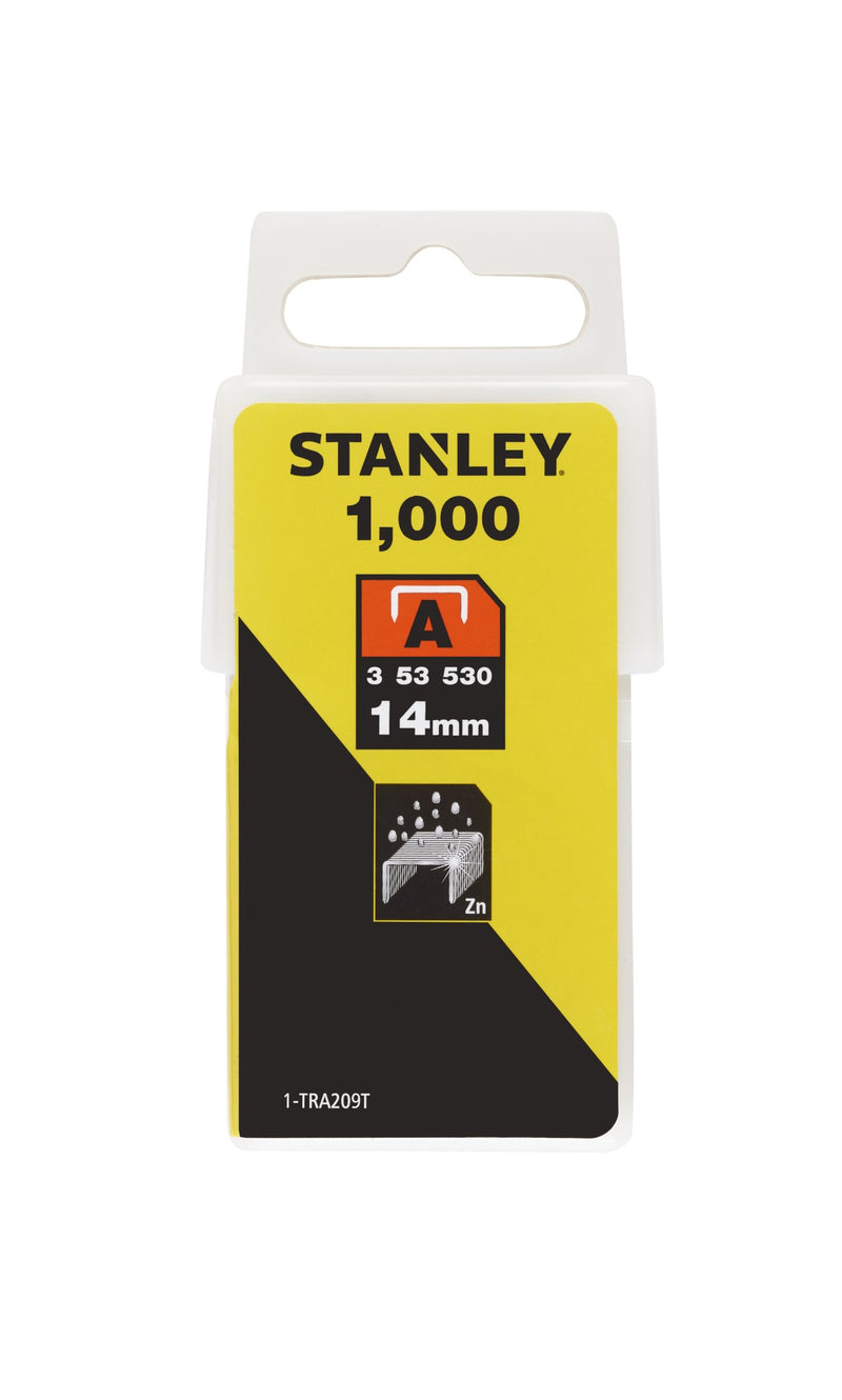 Grapas Stanley (1-TRA209T) de 14 mm para trabajos ligeros (paquete de 1000)