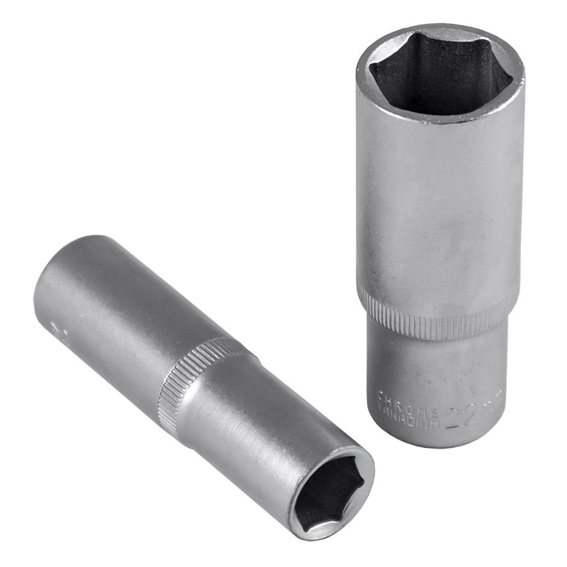 JBM (10059) Vaso hexagonal largo de 1/2" 75 mm, 19 mm