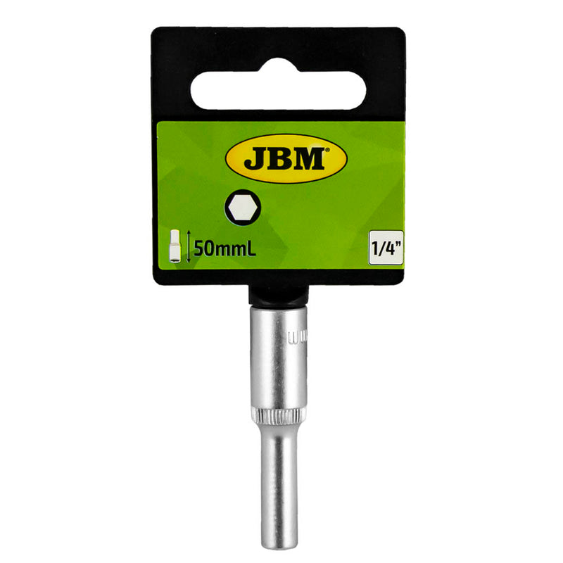 JBM (10091) 1/4" 50mm Long Hex Socket - 6mm