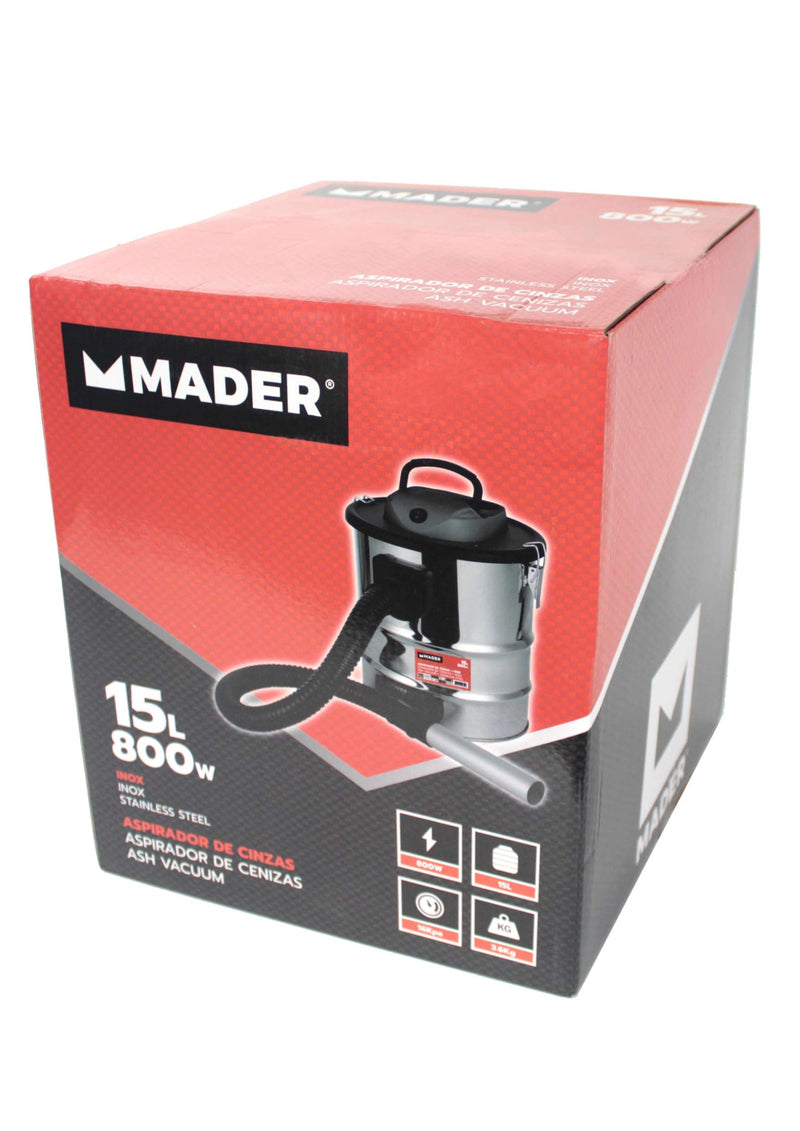 Ash Vacuum, 15L, 800W, Stainless Steel - MADER®