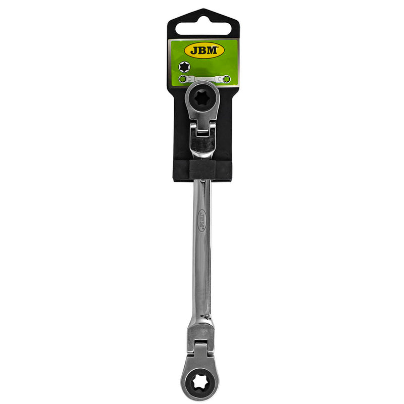 JBM (10528) Llave combinada articulada Torx E10xE12
