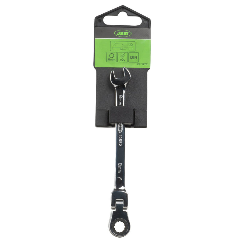 JBM (10552) Hinged Combination Spanners with Ratched 8mm