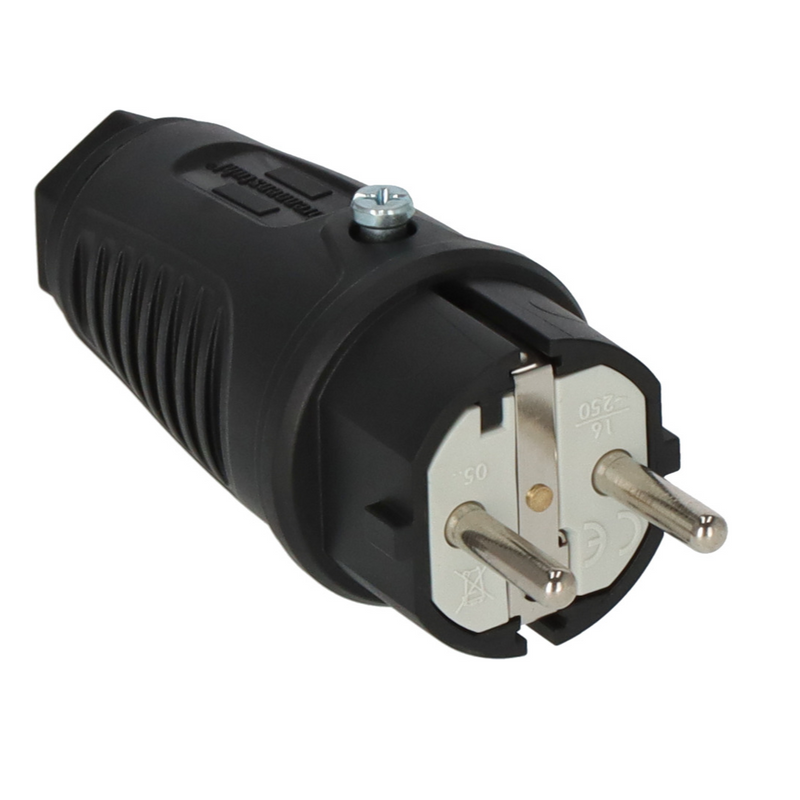 Tomada macho Schuko em borracha Brennenstuhl 230V/16A - IP54