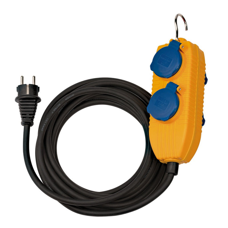 Cabo de construção Brennenstuhl IP54 com Powerblock 5m preto H07RN-F 3G1.5