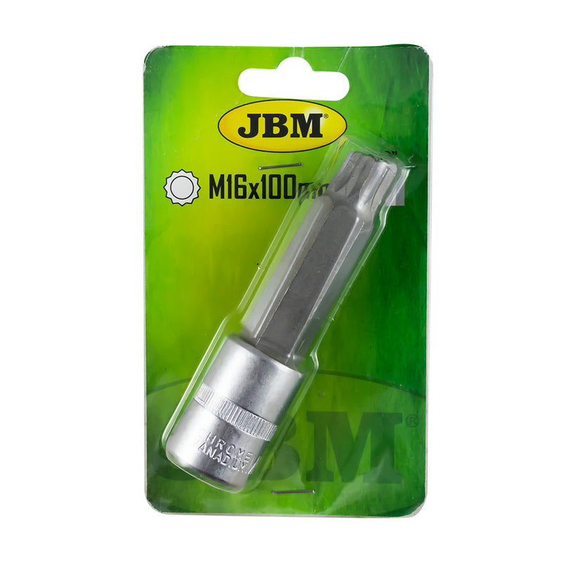 JBM (12030) Bit Socket 1/2" XZN Tamperproof M16x100mm Sp. VAG