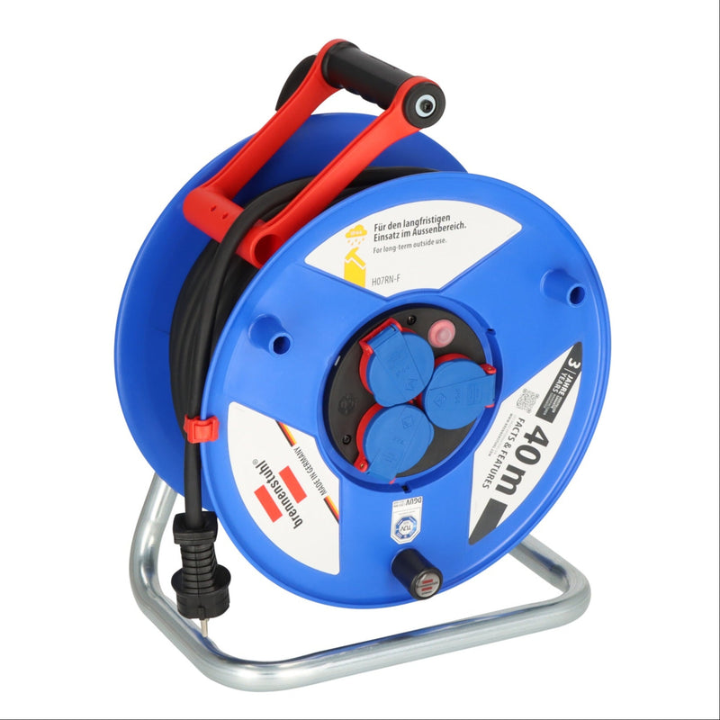 Enrolador de cabos Brennenstuhl Garant IP44 - 40m H07RN-F 3G2.5