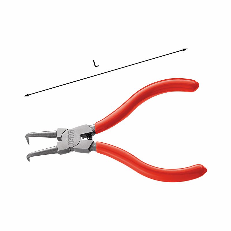 Alicates USAG (127 CP) con punta doblada a 90° para anillos de retención internos
