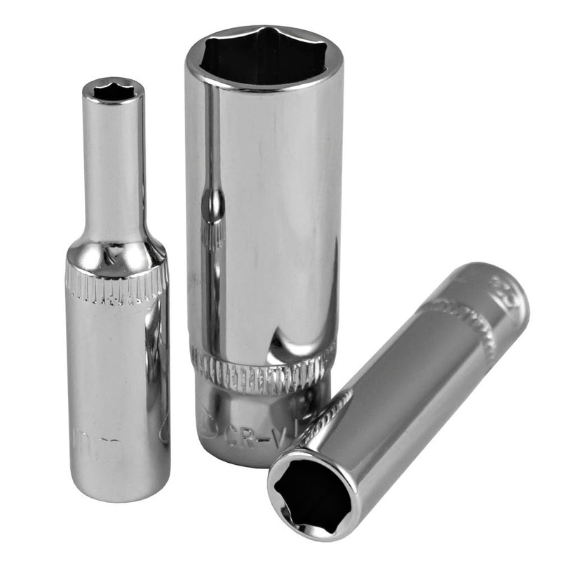 JBM (13343) 1/4" 50mm Long Hex Socket - 4mm - Chromed