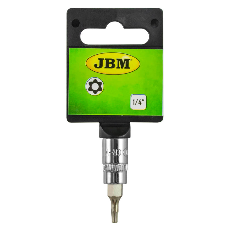 JBM (13390) Screwdriver Bit Sockets Double TX-TP T8 - Chromed