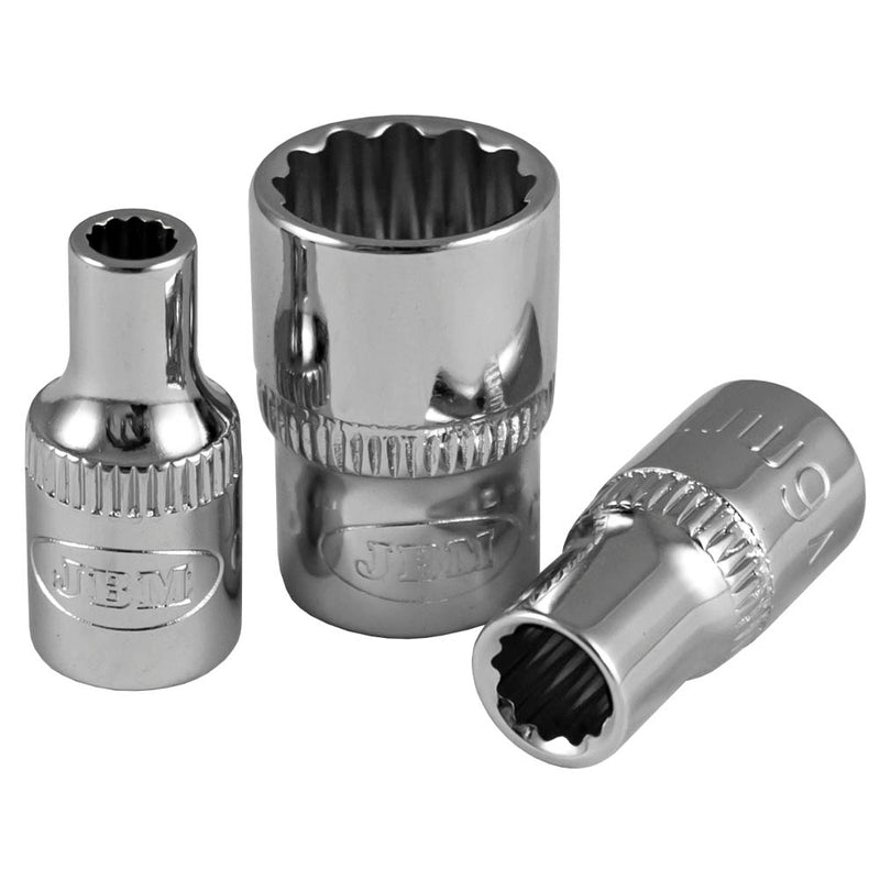JBM (13601) 1/4" XZN Short Socket 9mm - Chromed