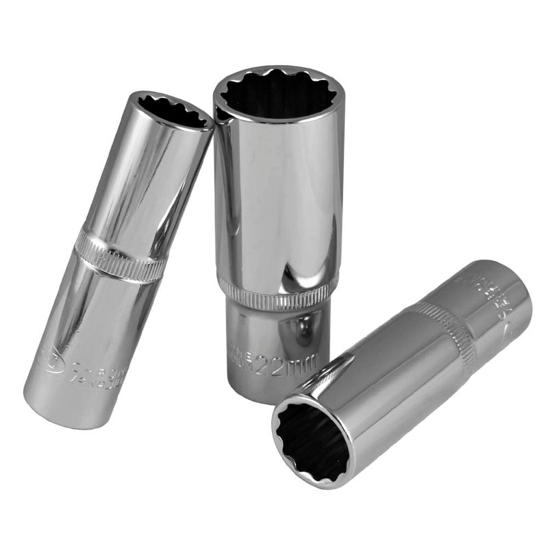 JBM (13607) 1/2" XZN Sockets 75mm Lenght 14mm - Chromed