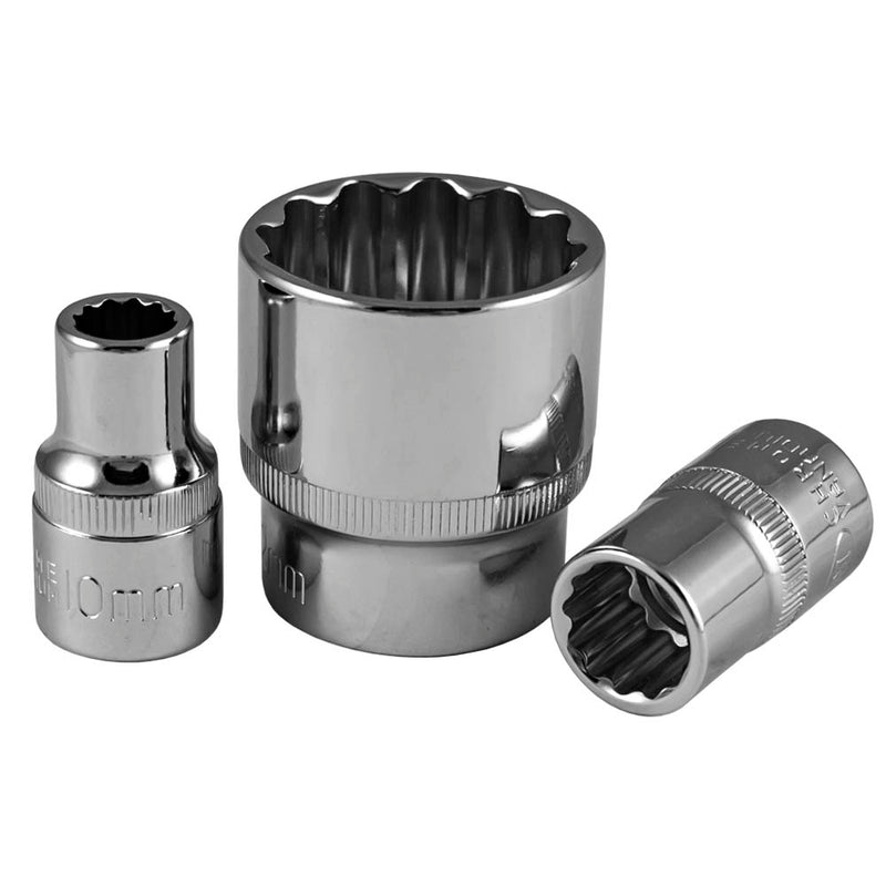 JBM (13626) 1/2" XZN Short Socket 27mm - Chromed