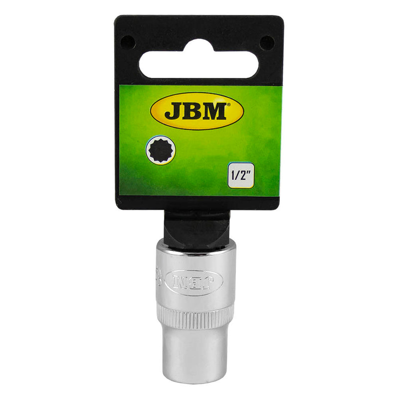 JBM (13626) 1/2" XZN Short Socket 27mm - Chromed