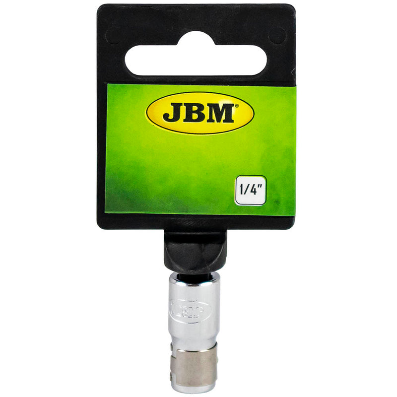 JBM (13652) Adaptador de puntas de 1/4" Hex. 6mm - Acabado cromado