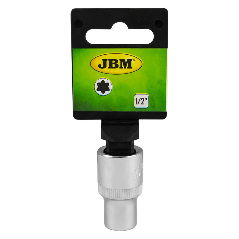 JBM (13273) 1/2" Torx Short Socket E20 - Chromed