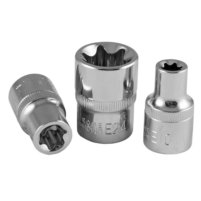 JBM (13661) 1/2" Torx Short Socket E14 - Chromed