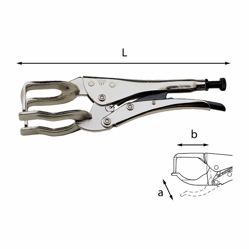 USAG (137) Alicate de pressão com garras em forma de garfo
