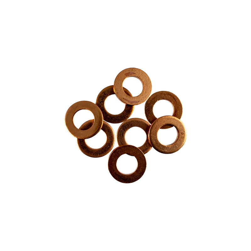 JBM (13819) 50 pcs Injector Copper Washer (13.8 x 7.3 x 1.4mm)