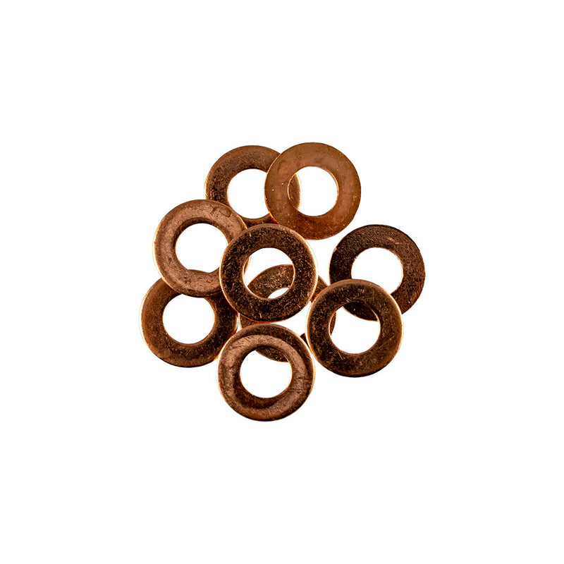 JBM (13823) 50 pcs Injector Copper Washer (15.0 x 7.5 x 1.0mm)