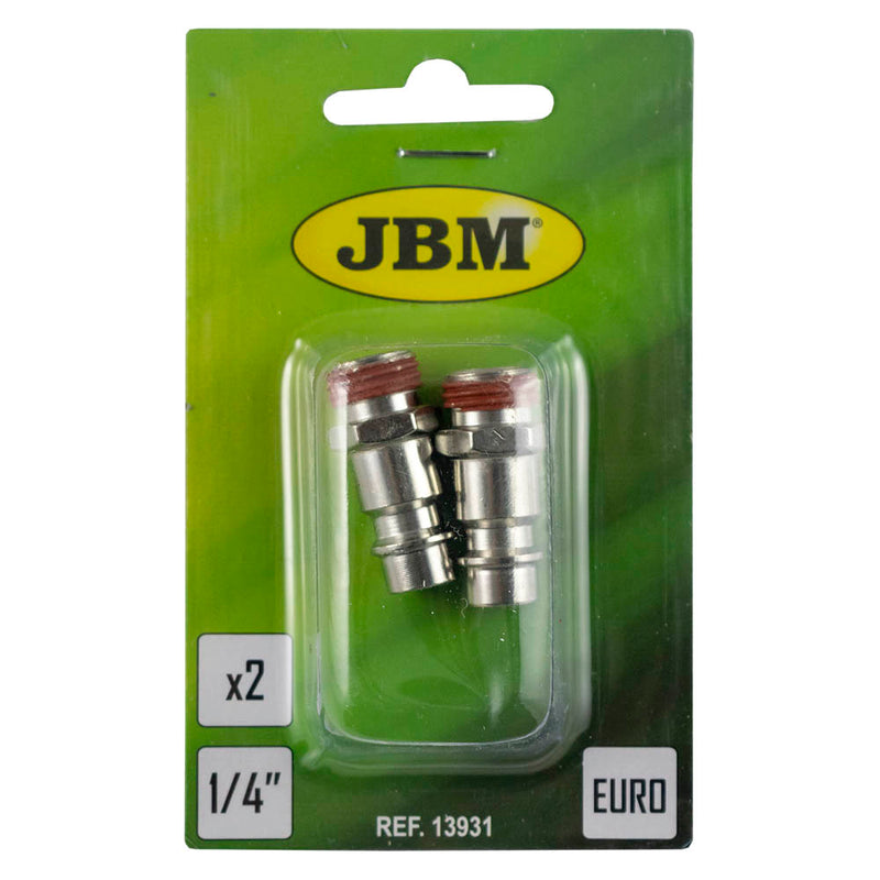 JBM (13931) Eur Male Connector - 1/4" Male Thread (2 pcs)