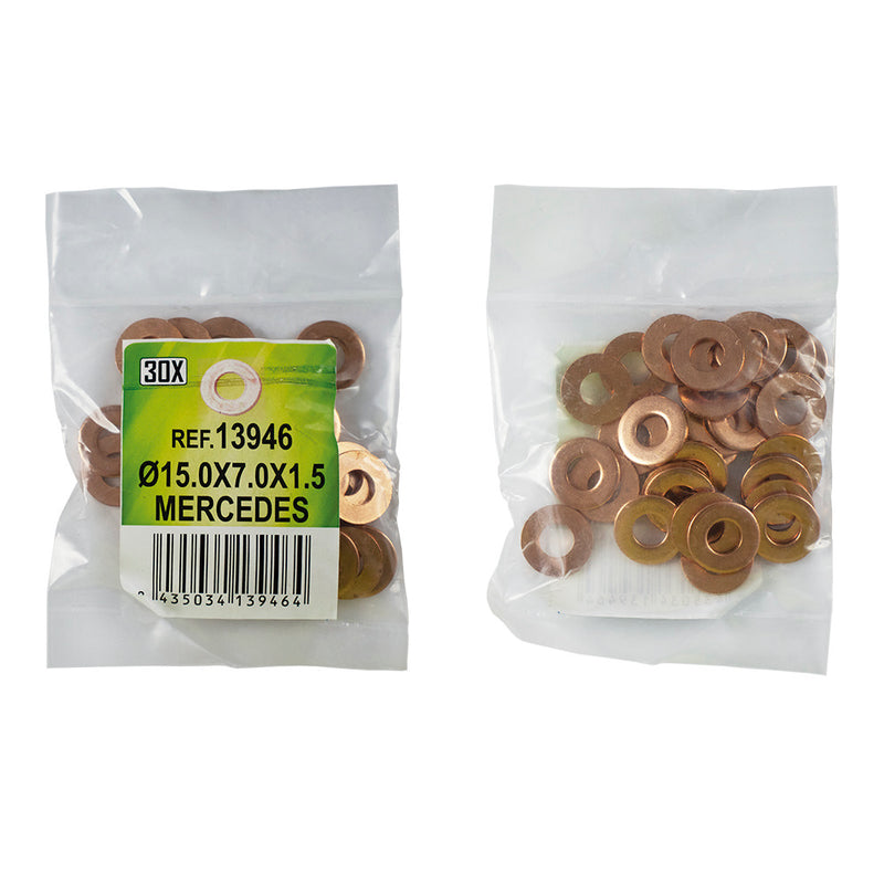 JBM (13946) 30 Injector Copper Ring Bag - Ø15.0x7.0x1.5 - Mercedes (Ref. 53464)