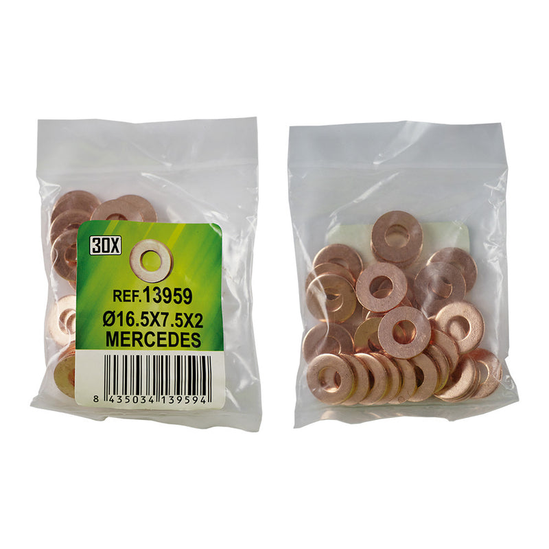 JBM (13959) 30 Injector Copper Ring Bag - Ø16.5x7.5x2 - Mercedes (Ref. 53464)