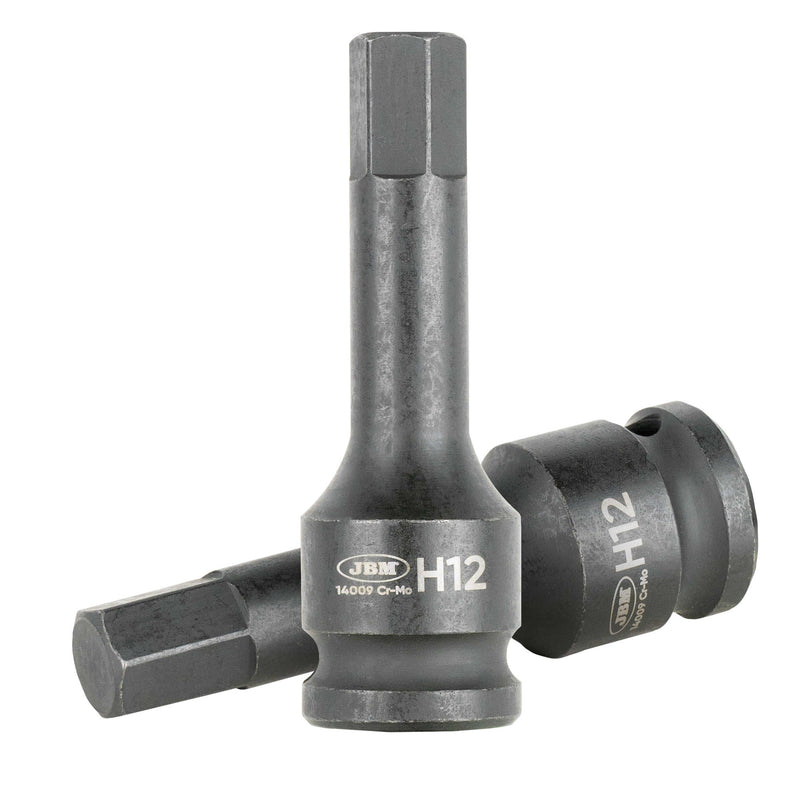 JBM (14009) Impact Hex. Bit 1/2" 12mm