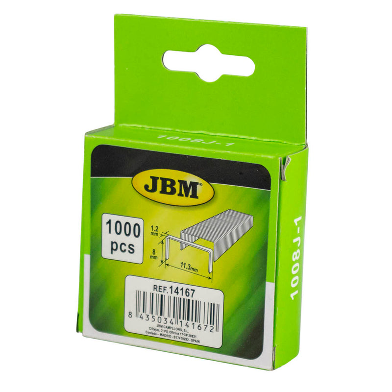 JBM (14167) 1000 pcs Staple Pack for Ref. 53589 (11.3x0.7x8mm)