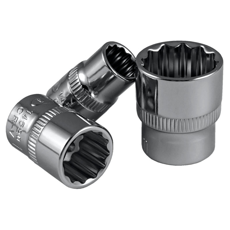 JBM (14525) Vaso de 12 caras de 3/8" 19mm - Cromado