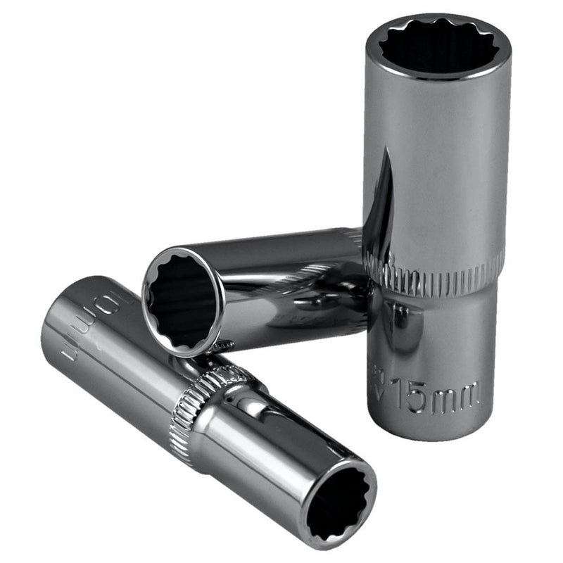 JBM (14527) 3/8" - 65mm Long 12-Point Socket 11mm - Chromed