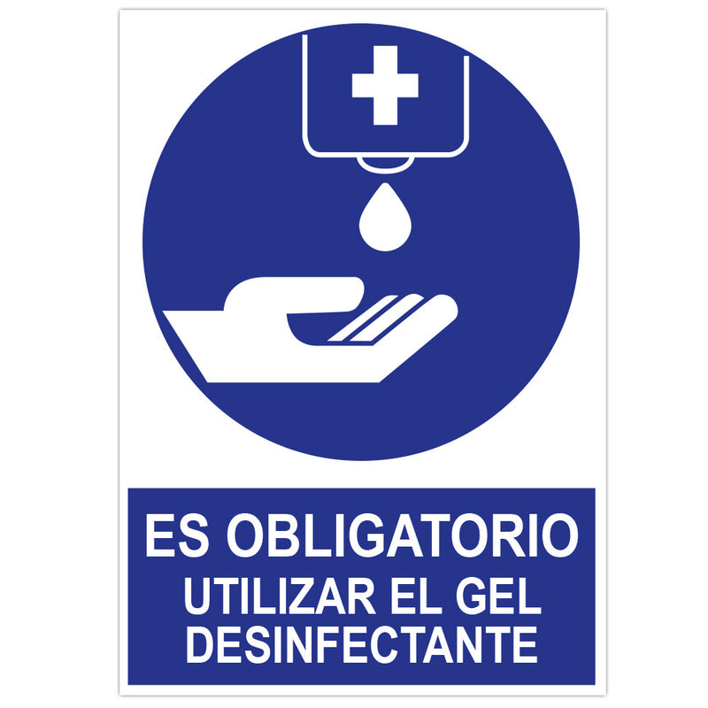 JBM (14809) Cartel A3 con "Es obligatorio el uso de gel desinfectante"