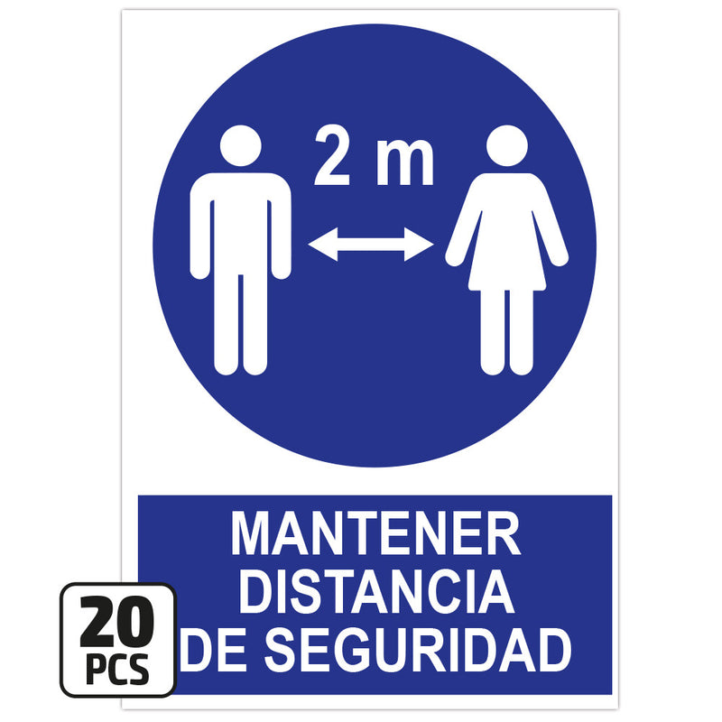 JBM (14818) 20pcs Poster Pack "Keep the Safety Distance"