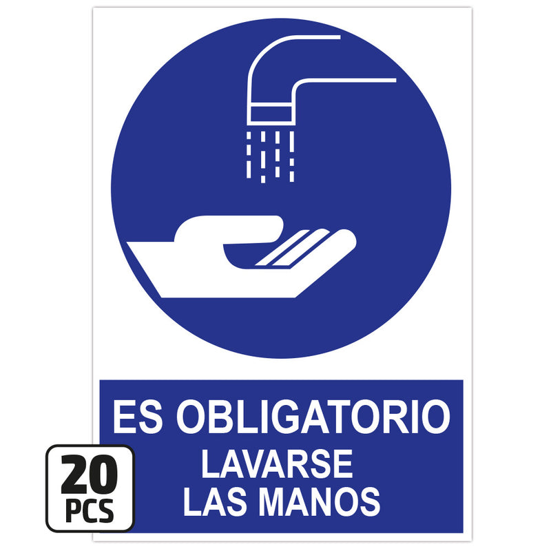 JBM (14819) 20pcs Poster Pack "It Is Mandatory to Wash Your Hands"