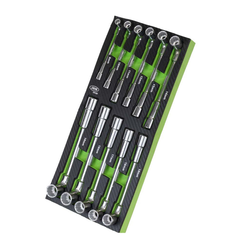 JBM (15155) 11 Pcs "L" Type Socket Wrench Set In Carbon Fiber Finish Eva Tray