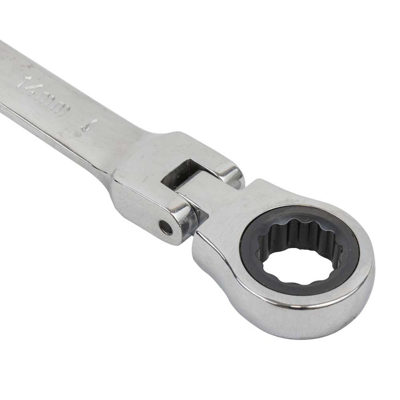 JBM (15158) Conjunto de 7 chaves combinadas com roquete flexível, acabamento em fibra de carbono e tabuleiro em EVA - Acabamento espelhado