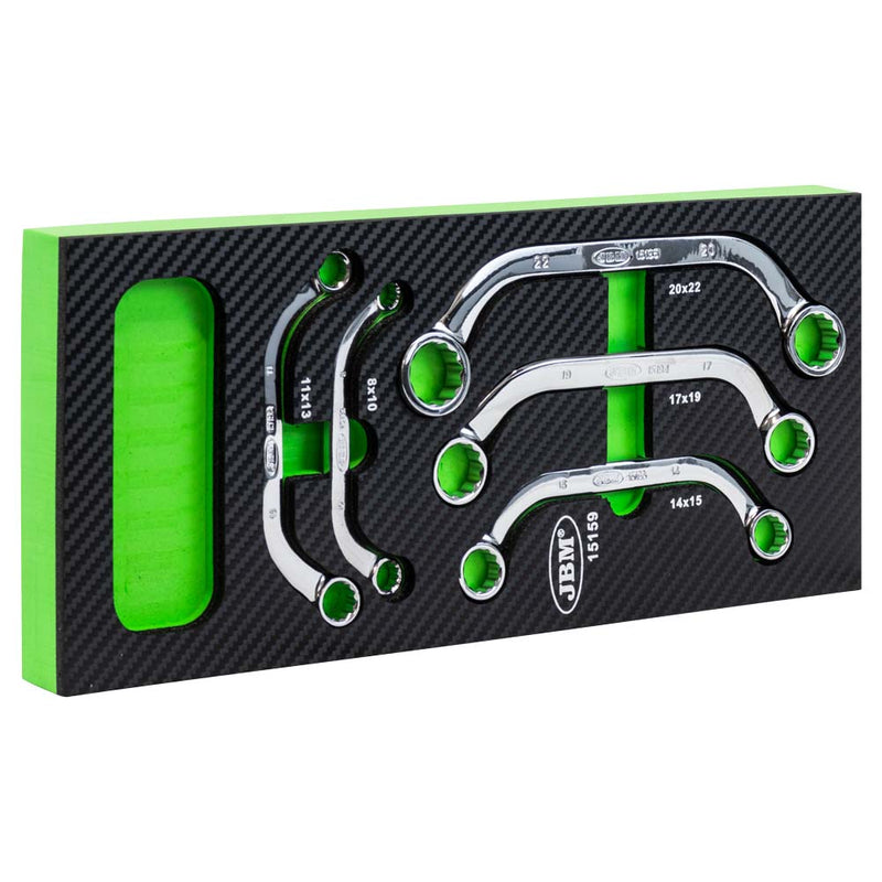 Bandeja JBM (15159) Eva con acabado de fibra de carbono y juego de 5 llaves tipo "C" - Acabado espejo